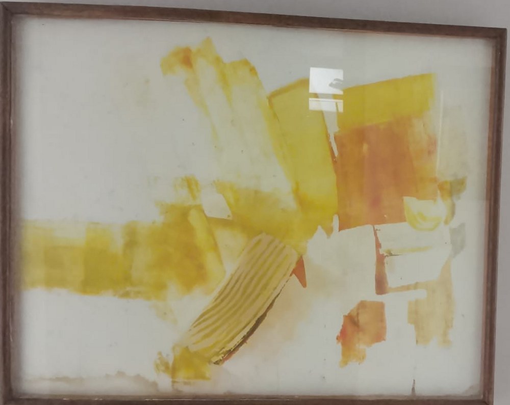 Estudio en ocres — Óleo sobre papel, obra de Aurora Barney Durán